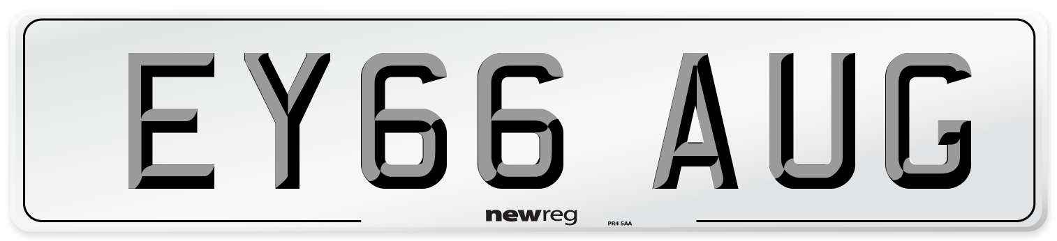 EY66 AUG Number Plate from New Reg